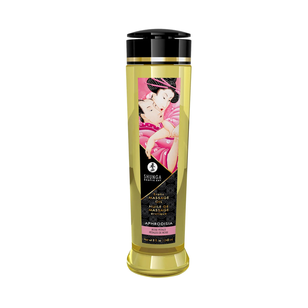 Massage Oils - Aphrodisia - 8 Fl. Oz. Rose Petals – body-safe materials | Fu'Cha Exotics
