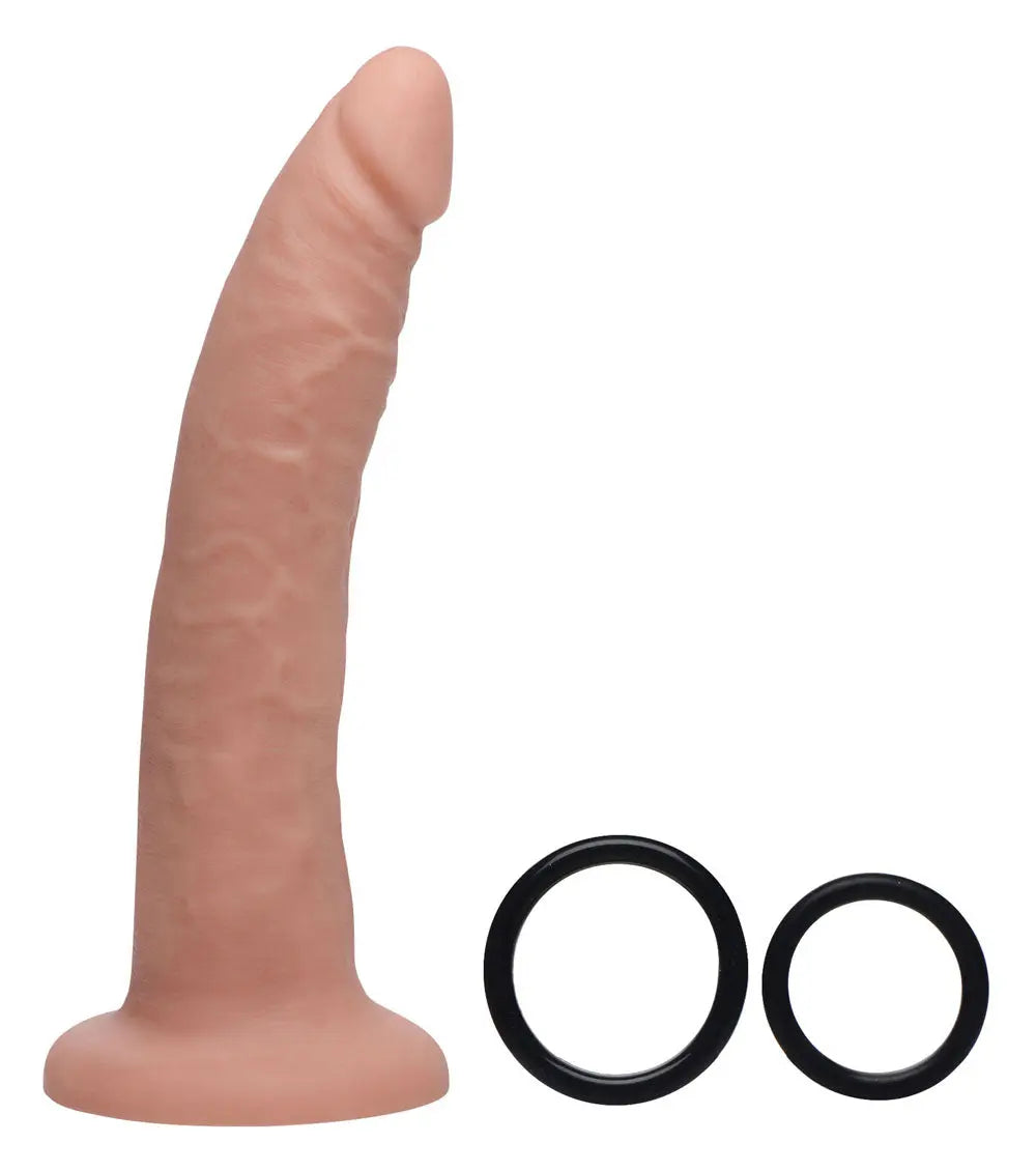 Charmed 7.5 Inch Silicone Dildo With Harness – body-safe silicone thrusting action | Fu'Cha Exotics