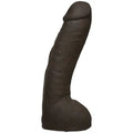 Chocolate-brown curved adult toy with flared base