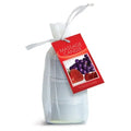 Edible massage candle set in clear bag with three candles and red label