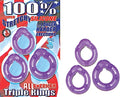 All American Triple Rings-Purple