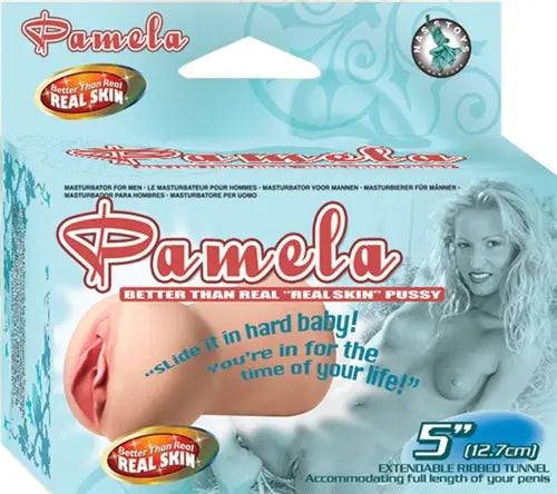 Pamela Better Than Real Skin novelty packaging box with tunnel graphic