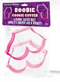 Pink breast-shaped cookie cutter set, 2-pack.
