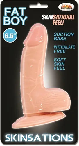 Pink 6.5-inch suction base dildo with curved L shape