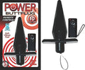 Black remote-control butt plug set with tapered cone plug and handheld controller