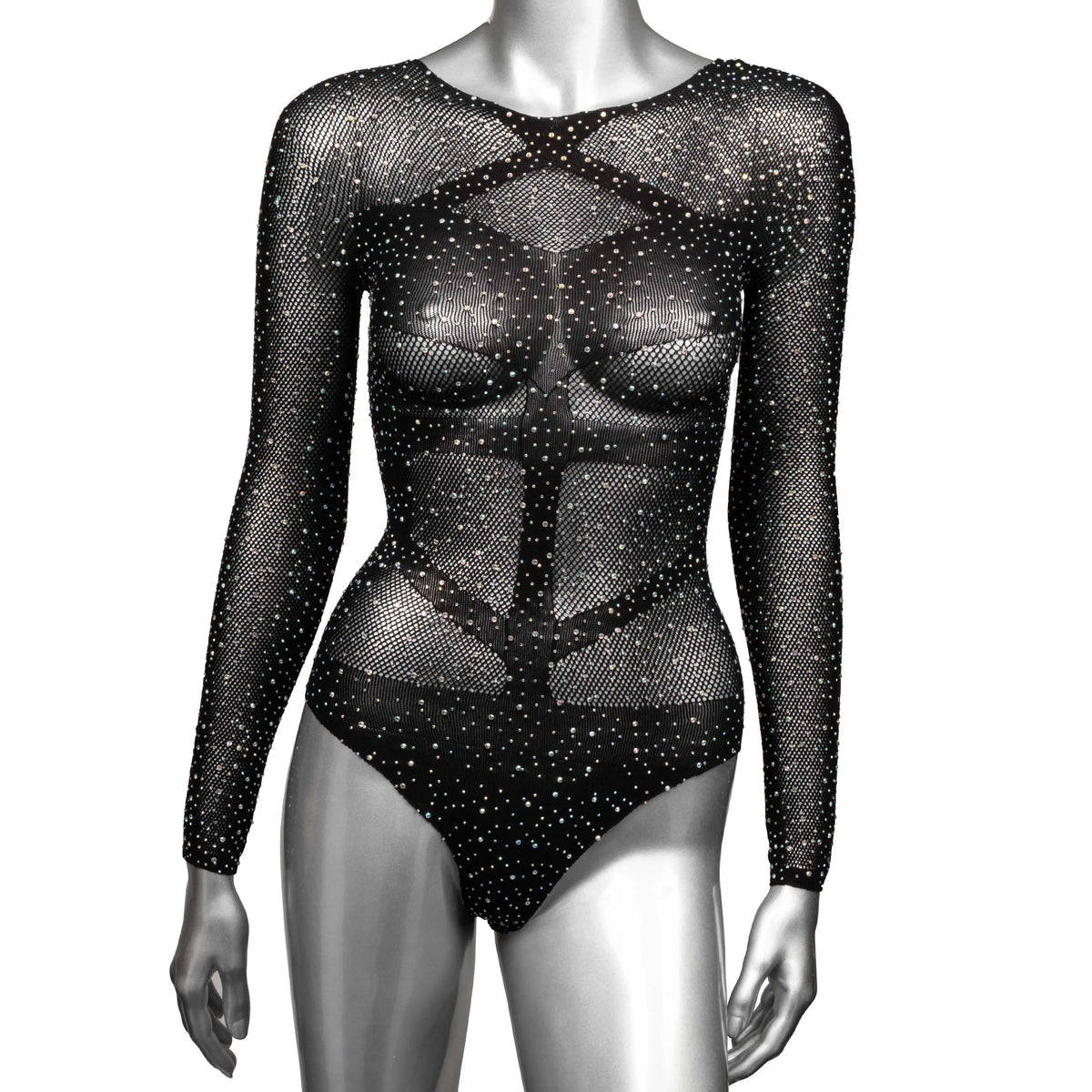 Radiance Long Sleeve Body Suit - One Size - Black – body-safe materials | Fu'Cha Exotics