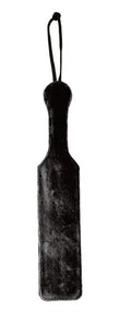 Fur-lined paddle cover with long handle strap, dark black