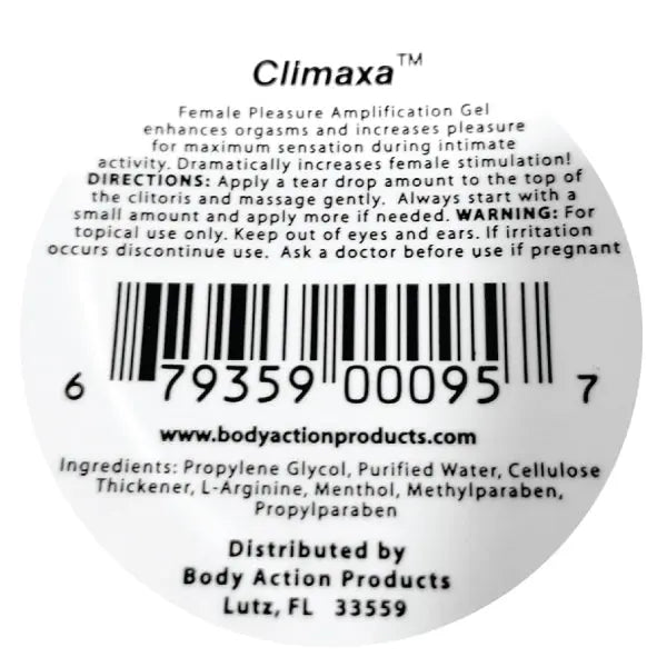 Climax Female Amplification Gel for Women .5 Jar – body-safe materials | Fu'Cha Exotics