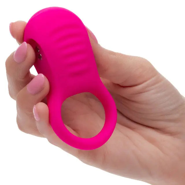 Basic Essentials Rechargeable Ridge Rider Ring - Pink – body-safe materials | Fu'Cha Exotics