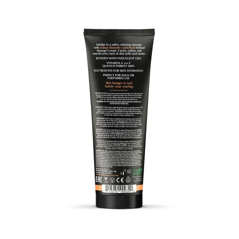 Orange Blossom and Patchouli - Scented Sensual Massage Cream - 4 Oz – body-safe materials | Fu'Cha Exotics