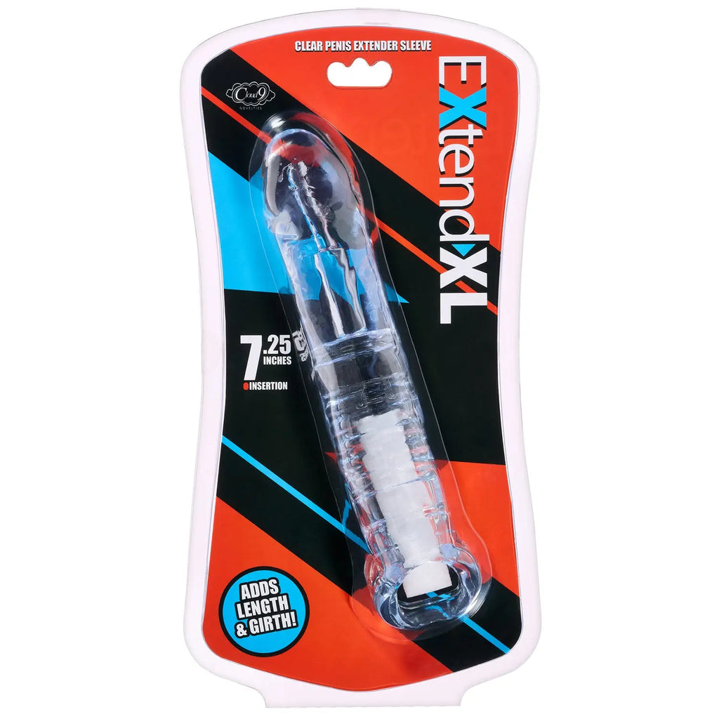 Extend XL Penis Sleeve 7.25" - Clear – body-safe materials | Fu'Cha Exotics