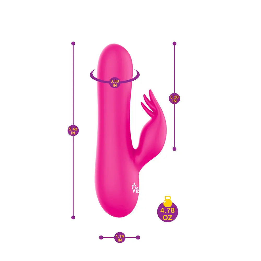 Freyja Mini Triple Ticklers Rabbit Vibe - Hot Pink – body-safe materials | Fu'Cha Exotics