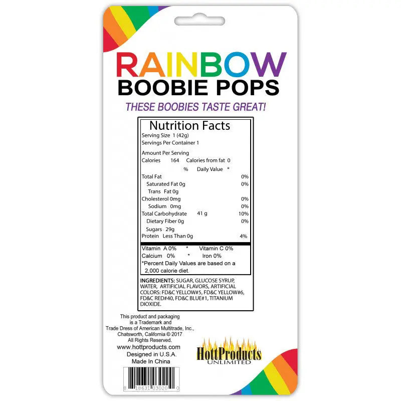 Rainbow Boobie Pops - 1.48 Oz. – body-safe materials | Fu'Cha Exotics