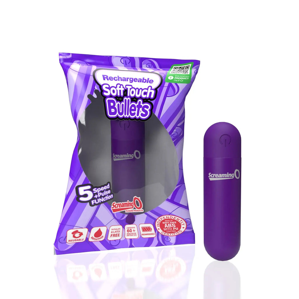 Screaming O Soft Touch Rechargeable Bullet -Purple – ABS plastic 5 vibration modes | Fu'Cha Exotics