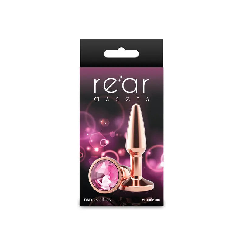 Rear Assets - Tapered - Small - Rose Gold - Pink – body-safe materials | Fu'Cha Exotics