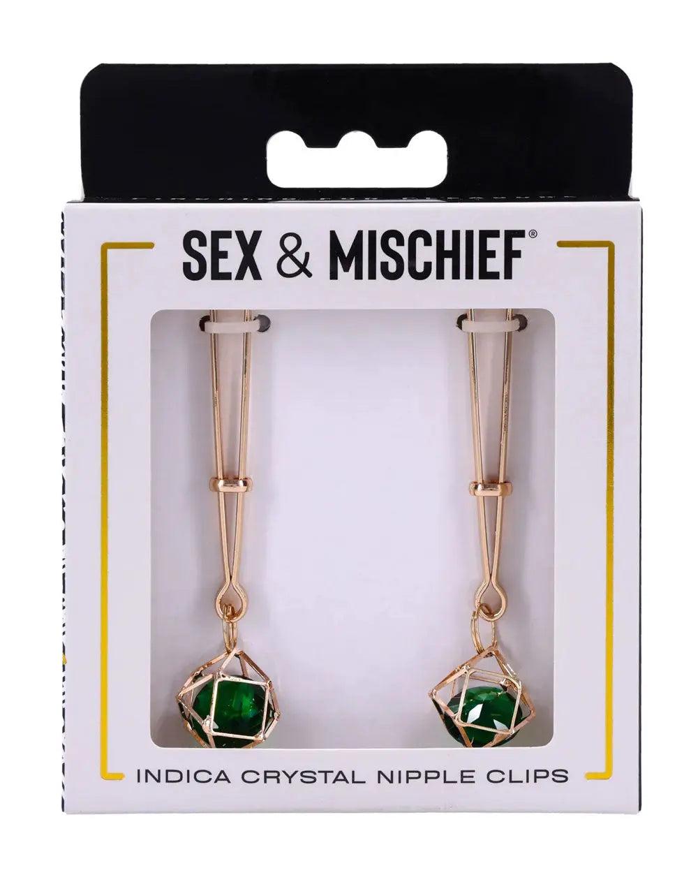 Indica Crystal Nipple Clips - Green – body-safe materials | Fu'Cha Exotics