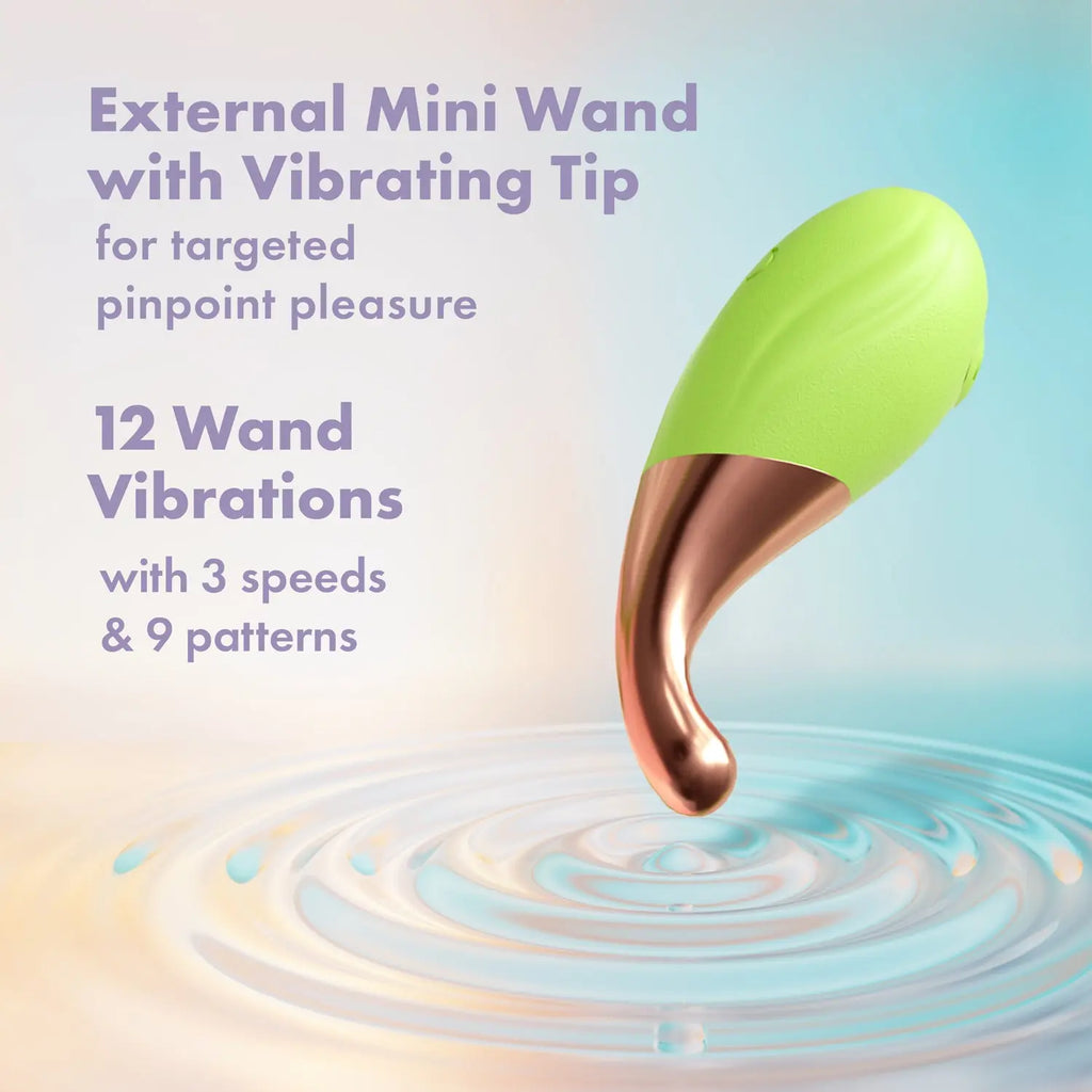 Play With Me - Blooming Bliss - Green – body-safe silicone 10 vibration modes | Fu'Cha Exotics
