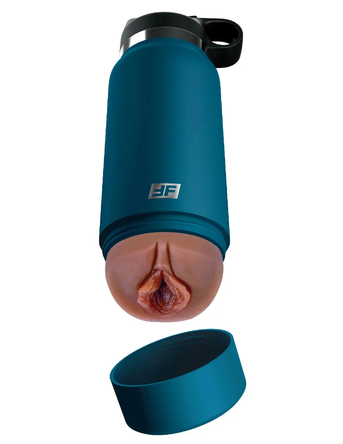 Fuck Flask - Private Pleaser - Blue Bottle - Brown – body-safe materials | Fu'Cha Exotics