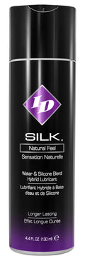 Silicone and water blend lubricant bottle, 4.4 fl oz, with purple label and ID logo