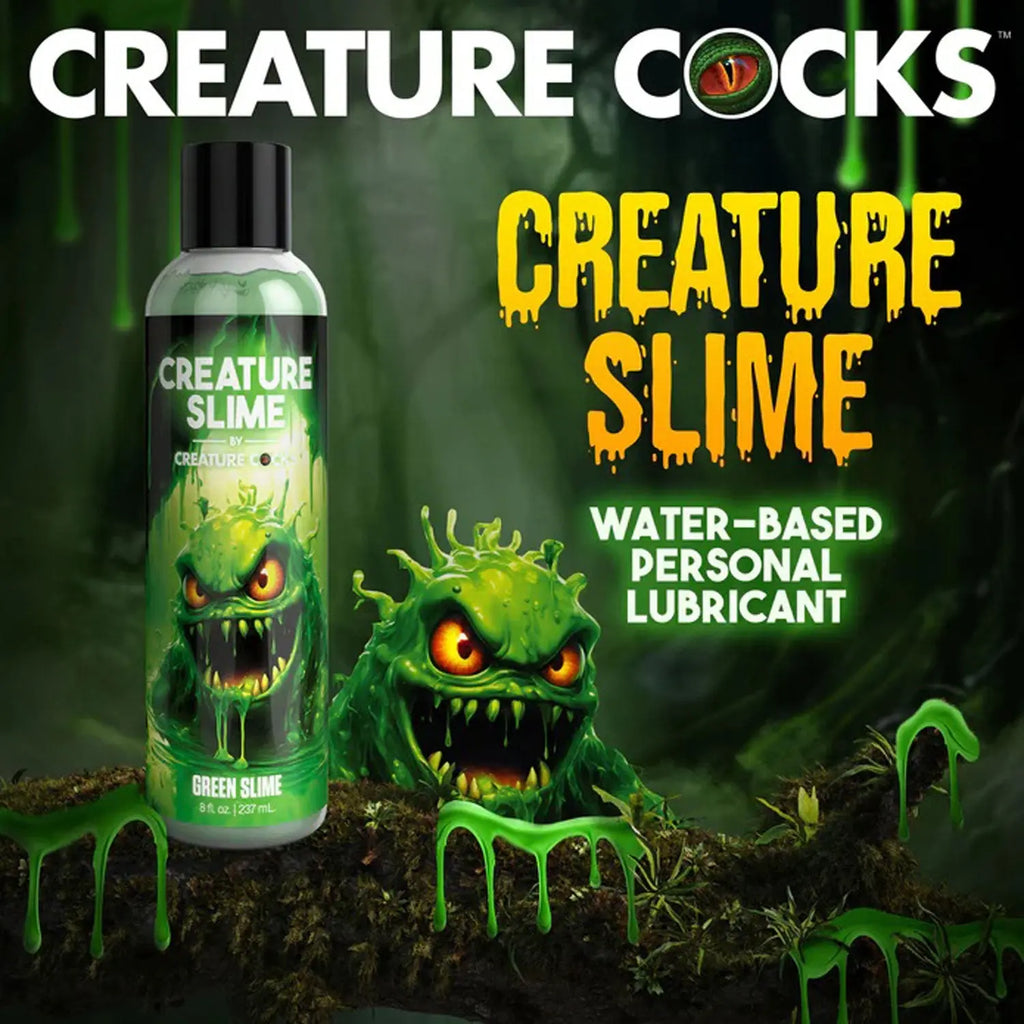 8oz Creature Slime Green Slime Water-Based - Lubricant – body-safe materials | Fu'Cha Exotics