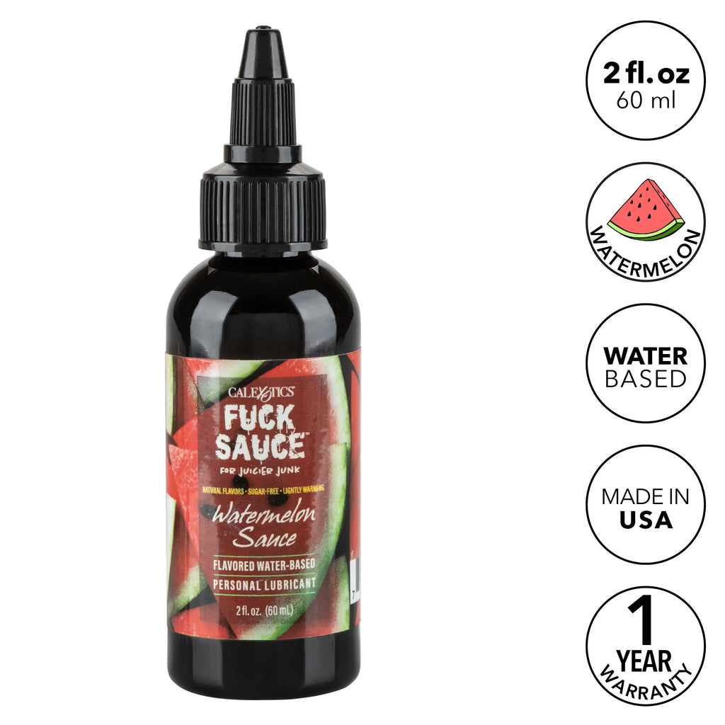Fuck Sauce Flavored Water-Based Personal Lubricant - Watermelon - 2 Fl. Oz. – body-safe materials | Fu'Cha Exotics