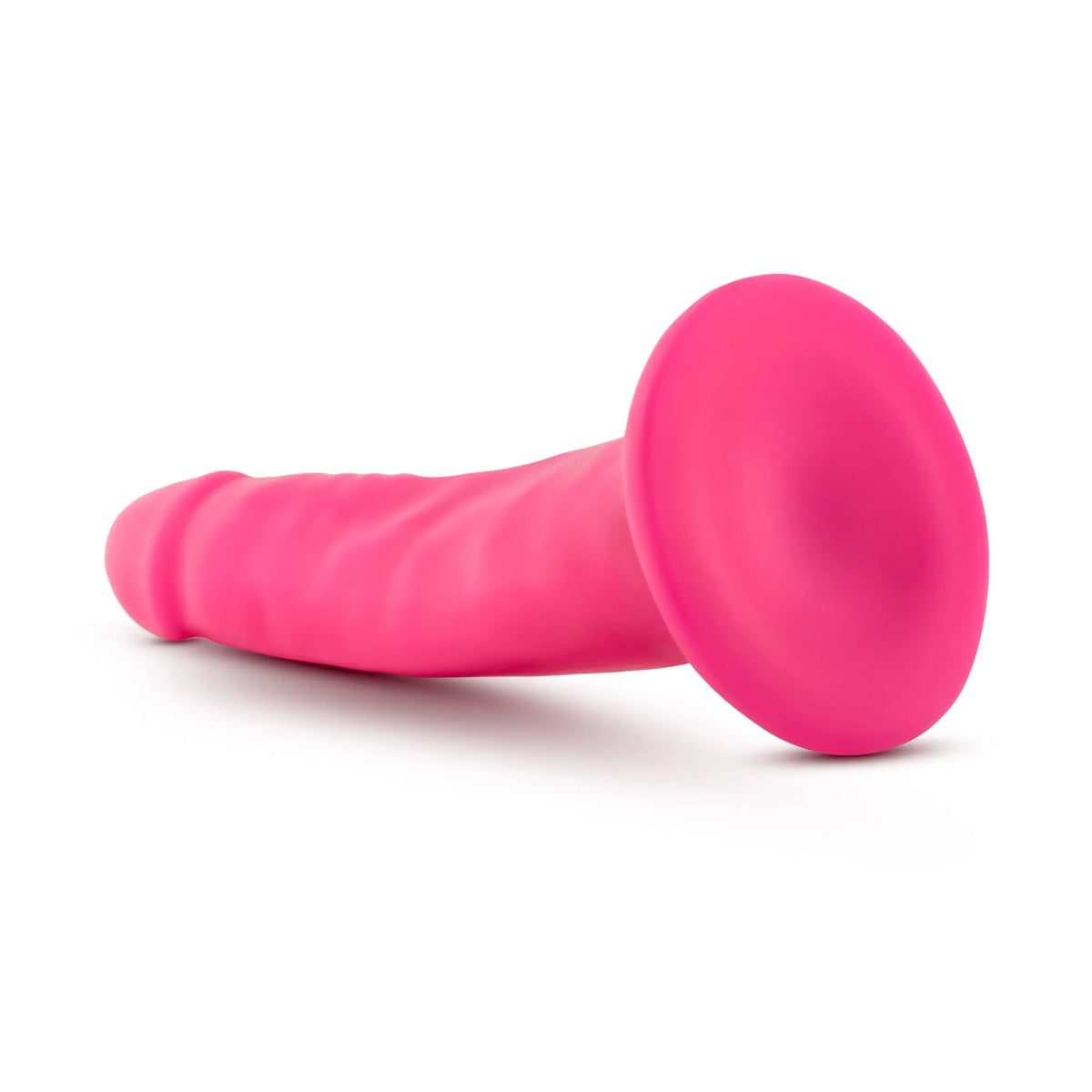 Neo - 5.5 Inch Dual Density Cock - Neon Pink – body-safe materials | Fu'Cha Exotics
