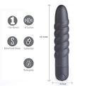 Lola 10 Function Vibrating Twisty Bullet - Black