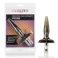 Vibrating high-intensity probe with flared base, dark metallic finish