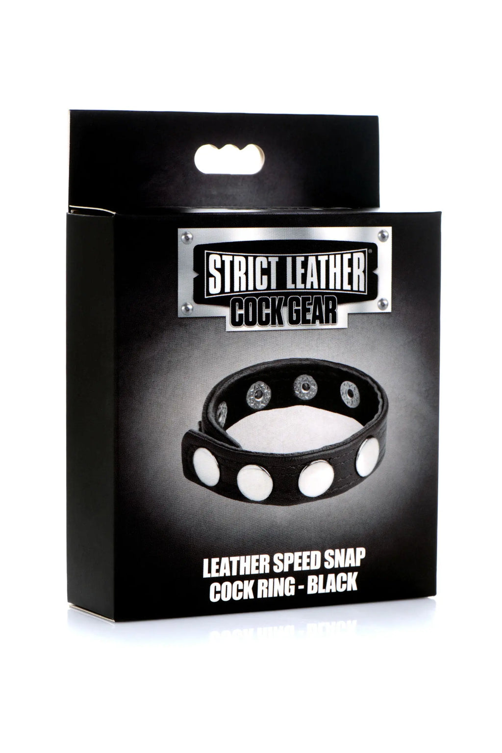 Cock Gear Leather Speed Snap Cock Ring - Black – body-safe materials | Fu'Cha Exotics