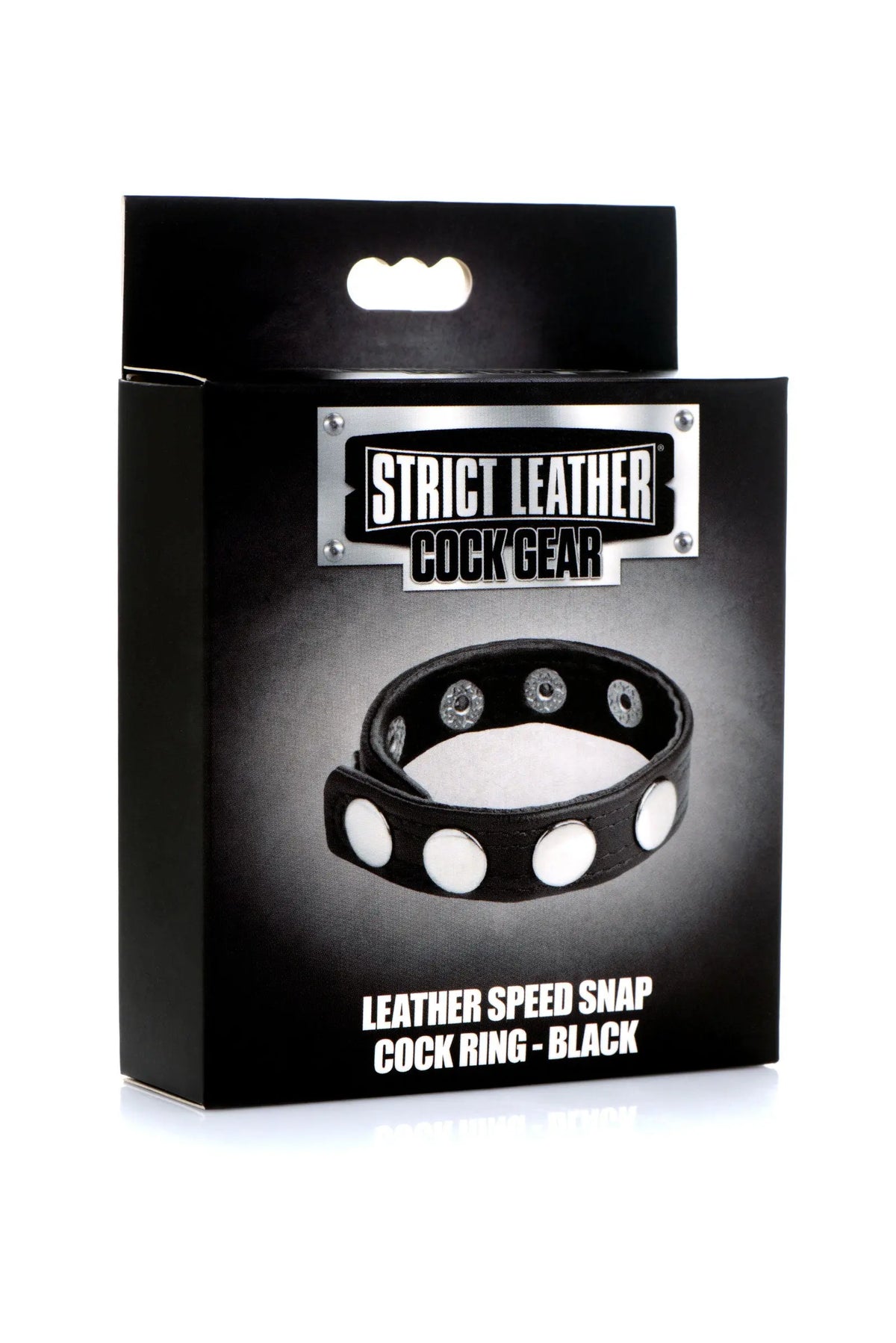 Cock Gear Leather Speed Snap Cock Ring - Black – body-safe materials | Fu'Cha Exotics