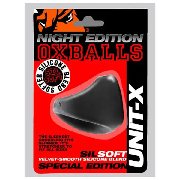 Unit-X Stretchy Slimmer Fit Cocksling - Black – body-safe silicone | Fu'Cha Exotics