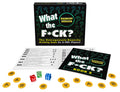 Raunchy drinking game set with rule card deck, booklet, and A/B letter dice