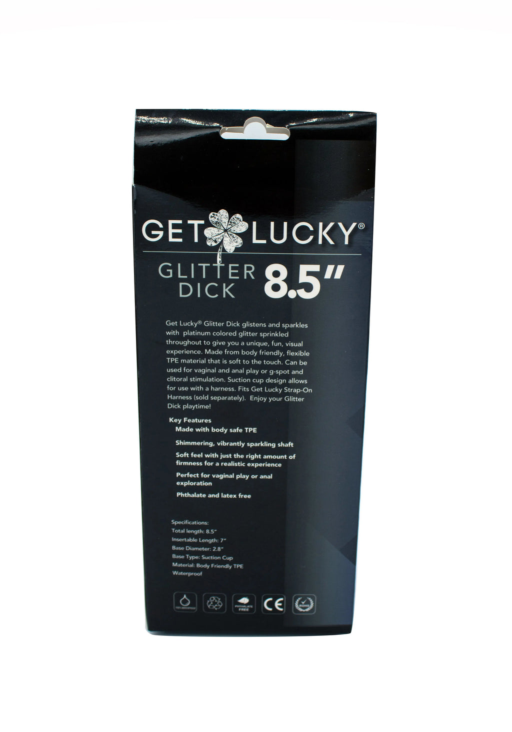 Glitter Dick 8.5" – latex-free suction stimulation | Fu'Cha Exotics