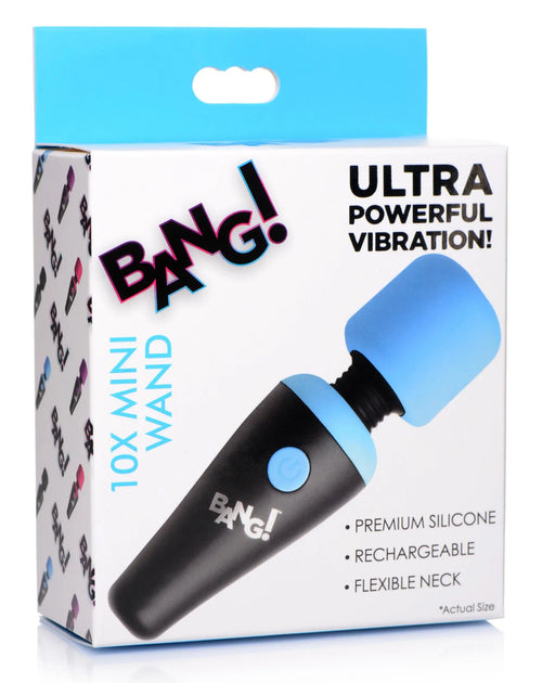 10x Vibrating Mini Silicone Wand - Blue – body-safe silicone 10 vibration modes | Fu'Cha Exotics