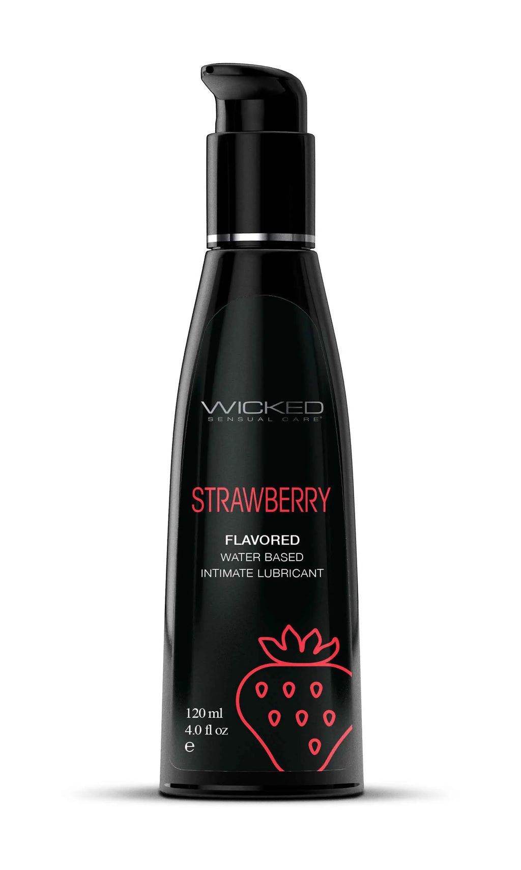 Aqua Strawberry Flavored Water Based Intimate Lubricant - 4 Fl. Oz. – body-safe materials | Fu'Cha Exotics