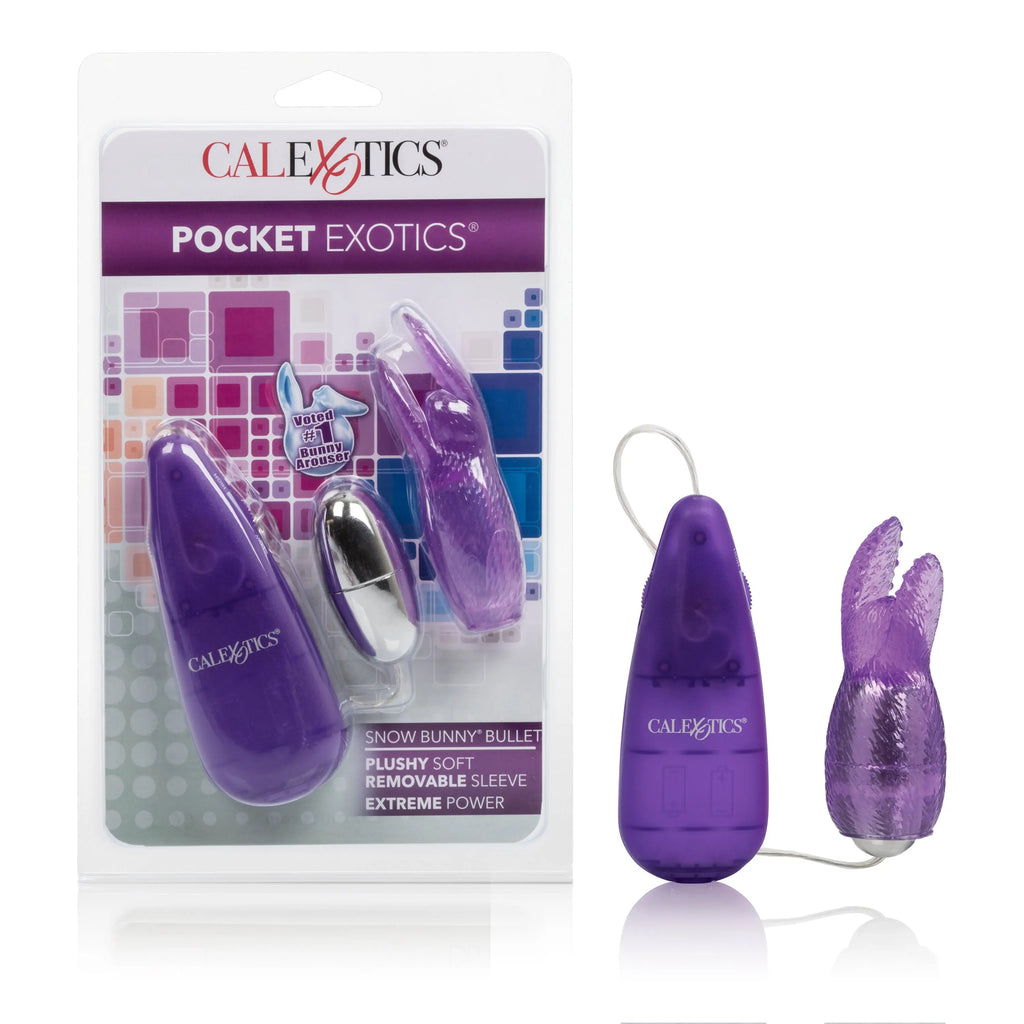 Pocket Exotics Snow Bunny Bullet - Purple – body-safe TPE | Fu'Cha Exotics