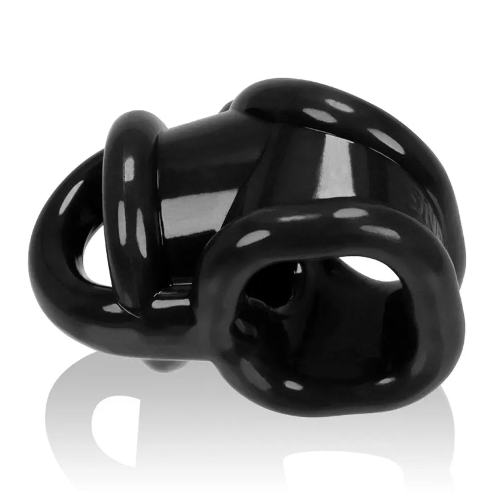 Oxballs Ballsling Cocksling W / Splittler - Black – body-safe materials | Fu'Cha Exotics