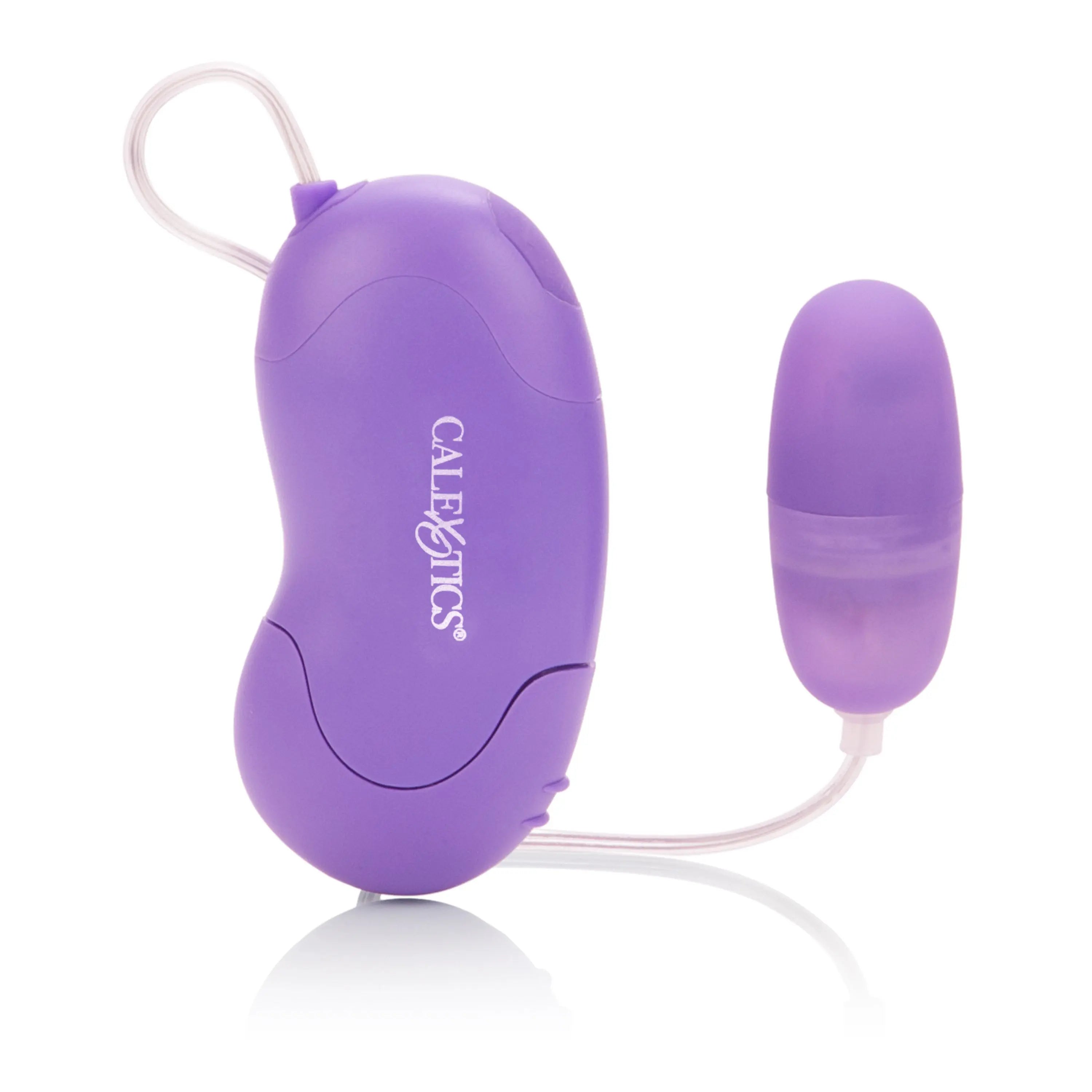 Purple personal massager with cord and small handheld controller