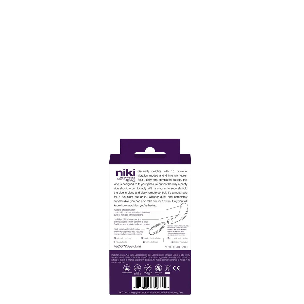 Niki Rechargeable Flexible Magnetic Panty Vibe - Purple – body-safe materials | Fu'Cha Exotics