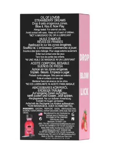 Oil of Love - Strawberry Dreams - 0.75 Fl. Oz. / 22 ml – body-safe materials | Fu'Cha Exotics