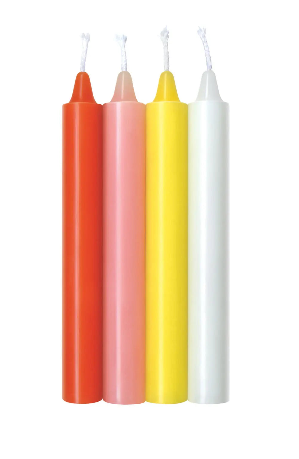 The 9's Make Me Melt Sensual Warm-Drip Candles 4 Pack - Pastel – body-safe materials | Fu'Cha Exotics