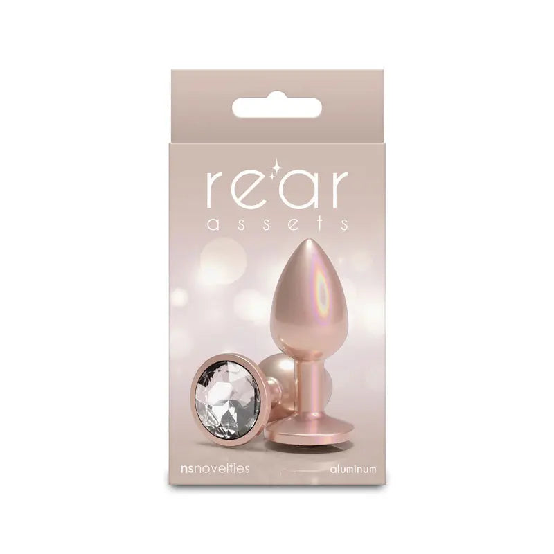 Rear Assets - Iridescent Champagne - Small - Clear – body-safe materials | Fu'Cha Exotics