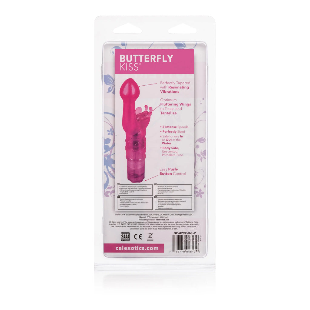 Butterfly Kiss Vibe - Pink – body-safe materials | Fu'Cha Exotics
