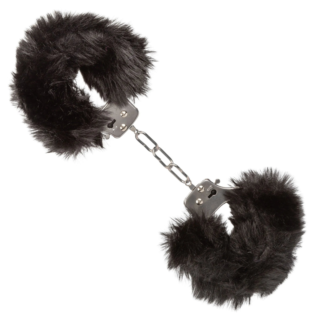 Ultra Fluffy Furry Cuffs - Black – body-safe materials | Fu'Cha Exotics
