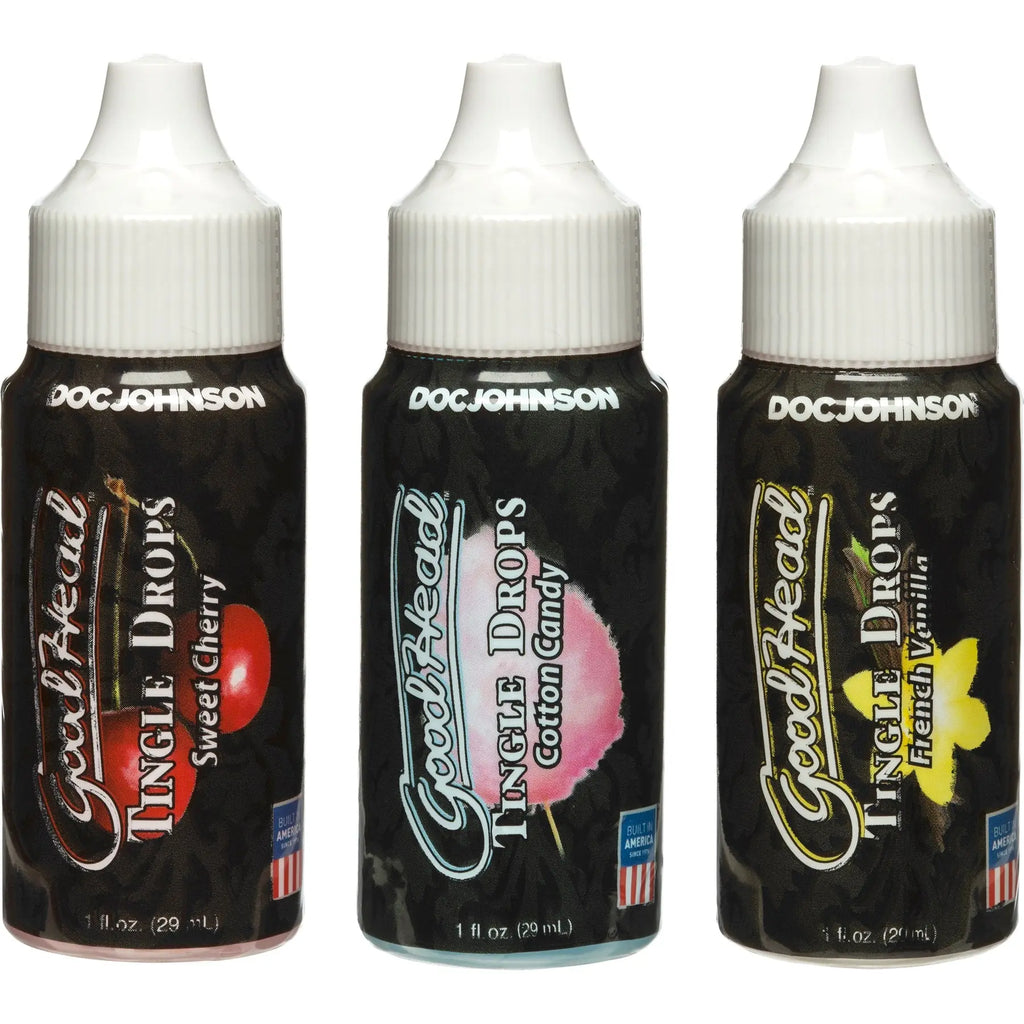 Goodhead - Tingle Drops- 3-Pack - French Vanilla, Cotton Candy, Sweet Cherry – body-safe materials | Fu'Cha Exotics