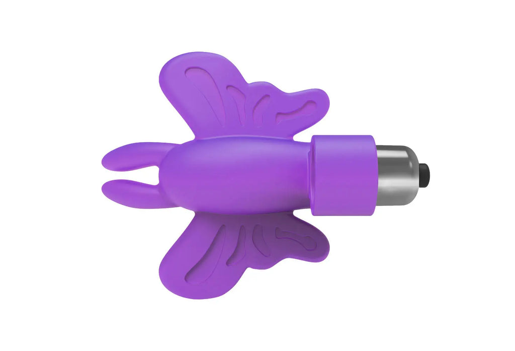 The 9's Flirt Finger Butterfly Finger Vibrator - Purple – body-safe silicone | Fu'Cha Exotics