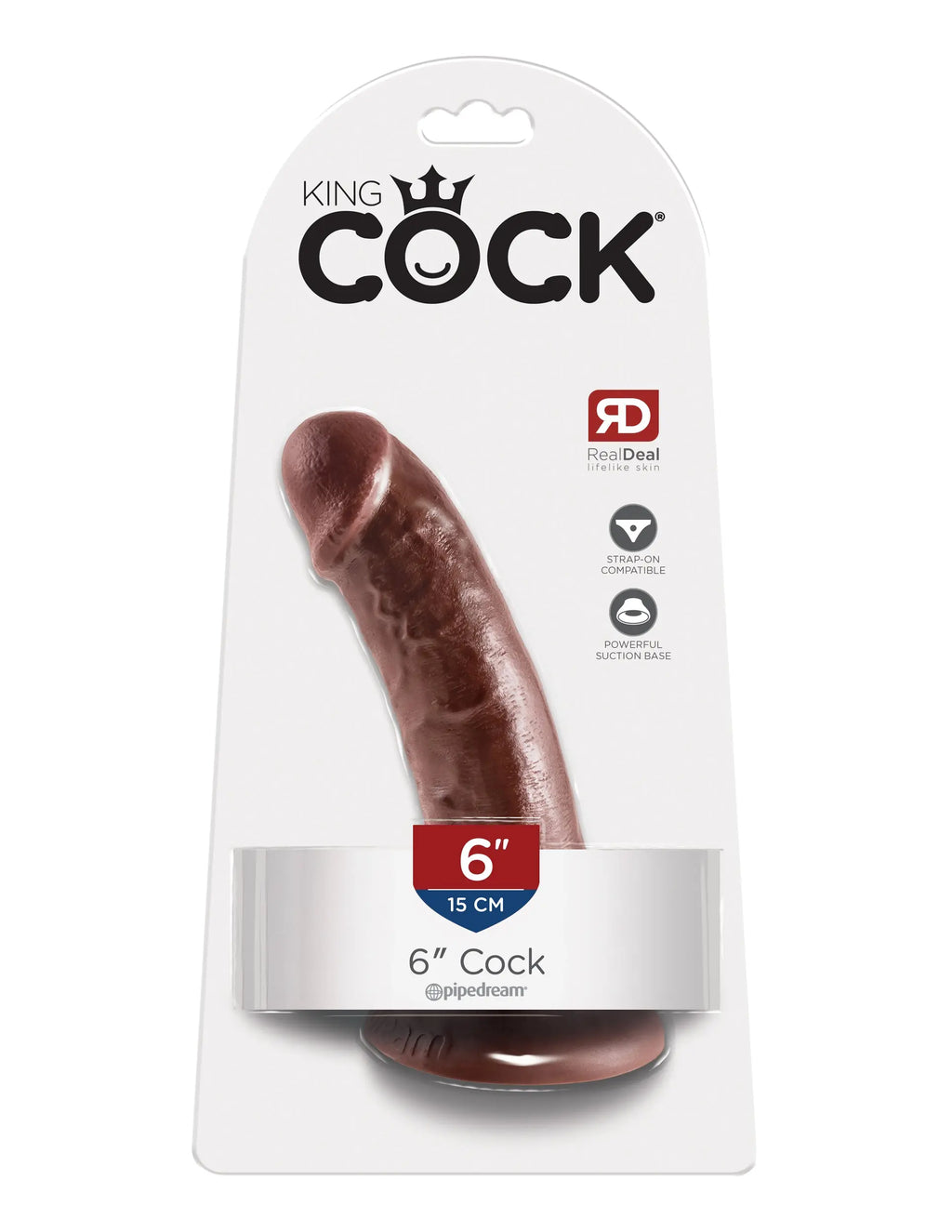 King Cock 6-Inch Cock - Brown – body-safe materials | Fu'Cha Exotics