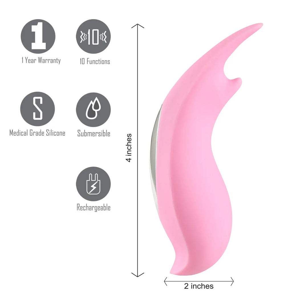 Sera Clitoral Lay-on Bullet Vibrator - Pink – body-safe materials | Fu'Cha Exotics