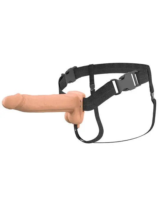 Fantasy X-Tensions Elite 8" Vibrating Hollow Silicone Strap-on - Light – body-safe materials | Fu'Cha Exotics