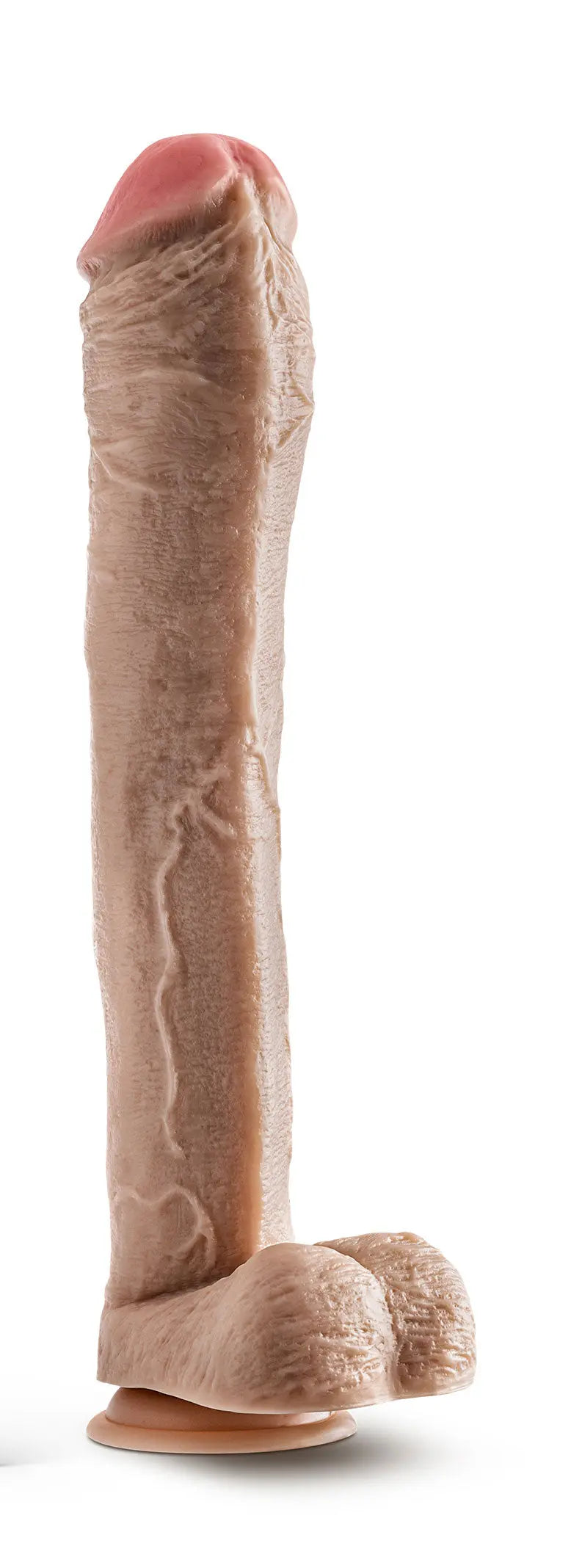 Dr. Skin - Mr. Ed - 13 Inch Dildo With Balls - Beige – body-safe materials | Fu'Cha Exotics